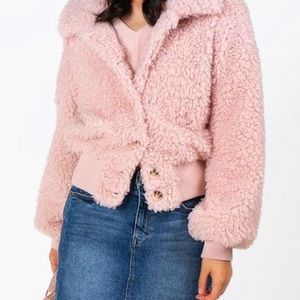 Pink Shearling Jacket